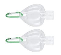 Cryfokt Ensemble de Bouteilles de Voyage 50ml, Récipient à Presser Durable et Rechargeable pour Cosmétiques et Articles de Toilette, Plastique PET, Paquet de 2 (Modèle Flip en forme de coeur)