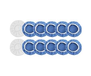 Cryfokt Ensemble de Capot de Cire de Polissage en Microfibre, Kit Complet de 12 Paquets pour Voiture Moto Vélo Yacht, Haute Résistance