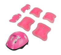 Cryfokt Ensemble de Casque de Vélo pour Enfants, équipement de Protection Réglable, Confortable et Sûr pour Les Enfants de 5 à 14 Ans, 1 X Casque, 2 X Genouillères, 2 Coudières, Protège-Poignets