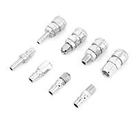 Cryfokt Ensemble de Connecteurs Rapides en Métal pour Tuyau de Compresseur d'air, Raccords Rapides Mâles/Femelles Faciles à Utiliser 8 Pièces