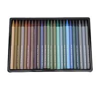 Cryfokt Ensemble de Crayons de Couleur Portables sans Bois, Couleurs Riches pour la Coloration et les Illustrations, 24 Crayons