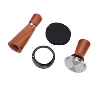 Cryfokt Ensemble de Doseur à café, Kit d'accessoires de Doseur à Ressort calibré de 51 Mm, Distributeur d'aiguilles en Acier Inoxydable 304 avec Entonnoir de Dosage Magnétique et Tapis en Silicone