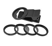 Cryfokt Ensemble de Filtres D'objectif Macro Professionnel de 37 Mm avec 4 Niveaux de Grossissement pour la Photographie sur Smartphone Cadre de Filtre en Alliage D'aluminium pour Les Prises de Vue