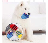 Cryfokt Ensemble de Jouets en Peluche pour Chien, 3 Pièces, pour Le Nettoyage des Dents et Le Jeu Interactif, Jouet en Peluche Bleu Rouge Jaune pour Un Plaisir Durable