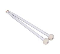 Cryfokt Ensemble de Maillets de Batterie, Tête Ovale en Feutre Durable, Manche en érable pour Percussion Uniforme pour Jeu à Deux Mains, Compatible avec Divers Tambours pour Musiciens (WHITE)