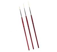 Cryfokt Ensemble de Pinceaux Nail Art 3 Pièces pour Usage Professionnel et Personnel-stylos de Doublure de Crinière Durables pour Dessiner des Détails Fins et des Motifs époustouflants