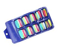 Cryfokt Ensemble de Pointes D'Ongles Colorées à Couverture Complète, Durables pour Manucure à Domicile, Salon, 100 Pièces de Faux Ongles de Couleur Pure pour les Fêtes, les Rendez-vous ou les (02)