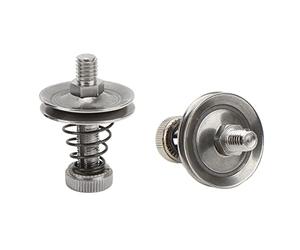 Cryfokt Ensemble de Tension de Fil, Pièces Durables en Acier Inoxydable pour la Régulation de la Machine à Coudre, 2 Pièces pour Machines Industrielles de Pointage de Barre et de Surjet, 3,5 X 1 Cm