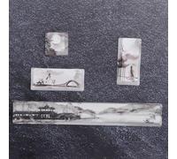 Cryfokt Ensemble de Touches Peintes en Forme de Paysage Exquis, Design Résistant à l'usure pour Claviers Mécaniques, Idéal pour Les Décorateurs de Clavier, fabriqué en Matériau PBT de qualité