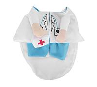 Cryfokt Ensemble de Vêtements pour Chat Mignon, Costume de Médecin, Design Unique, Tissu Doux, Costume de Chat Drôle, adapté à la Plupart des Chats, Fournitures pour Animaux de Compagnie (4)