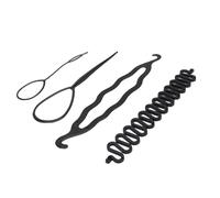 Cryfokt Ensemble D'outils de Coiffure Polyvalents, 4 Pièces, pour des Coiffures Rapides et élégantes pour Femmes, pour des Occasions Spéciales, en Plastique de Haute qualité