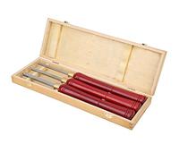 Cryfokt Ensemble d'Outils de Tour à Bois en Acier Rapide, 3 Pièces, Outils Professionnels de Tournage du Bois, Ciseaux avec Manche en Hêtre, Ensemble de Coupe- pour Débutants et Experts, Comprend