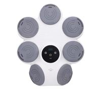 Cryfokt Entraîneur de Boxe Musical Innovant, équipement de Boxe avec Paramètres de Vitesse Réglables, Retour en Temps Réel | PP, PU, Cuir (White)