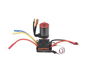 Cryfokt ESC sans Balais étanche 60A, Moteur Universel sans Capteur avec Prise XT60, 5200KV 900W Haute efficacité, avec Freinage Réglable et Protection Multiple, pour 1/10 1/12 /