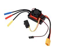 Cryfokt ESC sans Balais pour Moteur De Voiture 1/10 RC, ContrôLeur De Vitesse éLectrique 2-3S 60A avec Ventilateur, ESC sans Balais RC Haute Performance pour Divers SystèMes De Servomoteurs