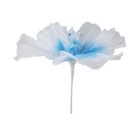 Cryfokt Fleur de Gaze Fabriquée à la Main, Couleurs Vives et Douces, Fleur en Organza Réutilisable, pour Photographie de Mariage, Famille, 19,7 Pouces de Diamètre (BLUE)