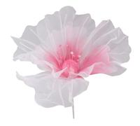 Cryfokt Fleur de Gaze Fabriquée à la Main, Couleurs Vives et Douces, Fleur en Organza Réutilisable, pour Photographie de Mariage, Famille, 19,7 Pouces de Diamètre (Rose rouge)