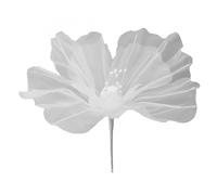 Cryfokt Fleur de Gaze Fabriquée à la Main, Couleurs Vives et Douces, Fleur en Organza Réutilisable, pour Photographie de Mariage, Famille, 19,7 Pouces de Diamètre (WHITE)