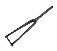 Cryfokt Fourche Avant Solide en Fibre de Carbone pour Le Camping de Vélo de Route avec Arbre de Baril, Fourche Rigide de Frein à Disque à Tube Conique pour Les Amateurs de Vélo, Choix Idéal pour Une