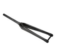 Cryfokt Fourche Avant Solide en Fibre de Carbone pour Le Camping de Vélo de Route avec Arbre de Baril, Fourche Rigide de Frein à Disque à Tube Conique pour Les Amateurs de Vélo, Choix Idéal pour Une