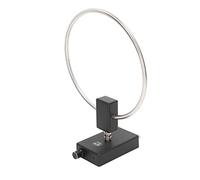 Cryfokt GA450 Antenne en Boucle en Acier Inoxydable avec Câble BNC, Antenne Radio à Ondes Courtes Active HF Antenne SW 2.3-30MHz MW 522-1710KHz, Portable pour la Réception Intérieure