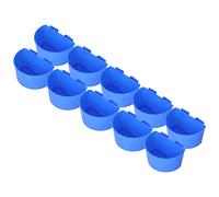 Cryfokt Gobelets d'alimentation pour Pigeons avec Conception en Demi-Cercle, Faciles à Installer, Fournitures d'alimentation en Plastique Non Toxique pour Pigeons et Oiseaux, 10 Pièces (Blue)