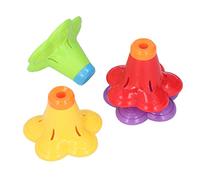 Cryfokt Gobelets de Bain Empilables pour bébé, Jouets éducatifs Emboîtables à Fleurs Colorées pour L'heure du Bain et Le Lien Parent-Enfant, 4 Gobelets Empilés en Plastique pour en Intérieur et en