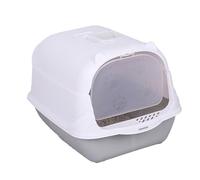 Cryfokt Grand Bac à Litière pour Chat, Bac à Litière à Couvercle Rabattable Intérieur Spacieux, à fermé avec Double Conception Anti-Sable pour Le Contrôle des Odeurs et Le Confort des Animaux de