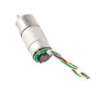 Cryfokt Grand Moteur à Engrenages avec Encodeur 12/24 V Moteur de Réduction de Vitesse Durable 10-1500 Tr/min pour Appareils Intelligents (12V, vitesse de rotation 30)