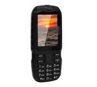 Cryfokt Grand Téléphone avec 2G, 2 Batteries 1000 MAh, Gros Boutons, Double SIM, 32 Mo, Lampe de Poche, Téléphone Portable à Clapet Anti-Chute pour Personnes âgées, Câble de Chargement (Black)