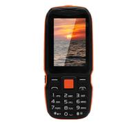 Cryfokt Grand Téléphone avec 2G, 2 Batteries 1000 MAh, Gros Boutons, Double SIM, 32 Mo, Lampe de Poche, Téléphone Portable à Clapet Anti-Chute pour Personnes âgées, Câble de Chargement (Orange)