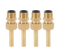 Cryfokt Grande Buse de Fontaine Hexagonale Anti-fuite, Buse de Paysage Aquatique en Cuivre Robuste pour Musée D'étang de Jardin, 4 Pièces (G1/2)