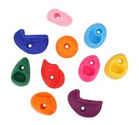 Cryfokt Grandes Prises de Paroi Rocheuse Multicolores, Respectueuses de la Peau, Ensemble de 10 Pièces, Faciles à Saisir, Prises d'escalade élégantes en Plastique PE (Paquet de 10 Taille Moyenne)