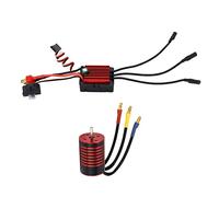 Cryfokt GTSKYTENRC 1/14 RC Kit de Contrôleur de Vitesse ESC de Moteur sans Balais pour Voiture, 4 Moteurs à Couple élevé, Fonctions de sécurité Multiples, adapté pour HSP HPI, Coque en Aluminium