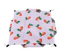 Cryfokt Hamac Double Face pour Animaux de Compagnie avec Motif Fraise, Hamac Suspendu Facile à Installer, Parfait pour Les Rats Blancs Chinchillas, Toile + Velours Cristal (S Fraise)