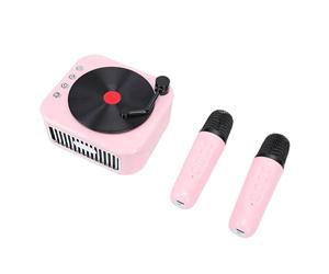 Cryfokt Haut-Parleur Bluetooth Portable, Lecture 5H, Son HiFi, Machine de karaoké sans Fil Bluetooth, Machine de karaoké pour Enfants avec 2 Microphones sans Fil pour la Maison et Les Fêtes en Plein