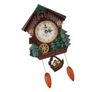 Cryfokt Horloge à Coucou Murale Vintage en Forme de Cabane dans les Arbres pour la Décoration de la Maison, Grands Chiffres Arabes, Cadeau Idéal pour le Salon ou la Cuisine, Construction en