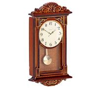 Cryfokt Horloge Miniature pour Maison de Poupée en Alliage de Bois avec Une Finition Soignée, Décoration Attrayante pour la Petite Maison de Poupée, Design Compact et Portable