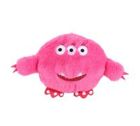 Cryfokt Housse de Jouet en Peluche Amovible pour Chien, Douce et Confortable pour Un Temps de Jeu Heureux pour Chiens et Chats, Conception Sphérique (Rouge rosé)