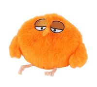 Cryfokt Housse de Jouet en Peluche Amovible pour Chien, Douce et Confortable pour Un Temps de Jeu Heureux pour Chiens et Chats, Conception Sphérique (Orange)