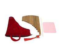 Cryfokt Instrument à Vent Flûte de Pan 15 Tuyaux Instrument de Musique Traditionnel Chinois Matériau pour Débutants et étudiants Couleur Naturelle (Main gauche)