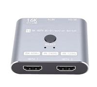 Cryfokt Interface Multimédia HD 2.1, Commutateur 2 en 1 Sortie 16K 60 Hz 8K 120 Hz 4K 240 48 Gbit/s, Répartiteur Bidirectionnel avec TrueHD DTSHD Master LPCM7., pour PC de Jeu