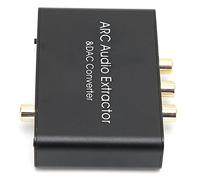 Cryfokt Interface Multimédia HD Extracteur D'ARC Convertisseur Analogique Numérique Sortie RL Prise Casque 3,5 Mm pour DVD HDTV, Alliage D'aluminium Noir, adapté aux Consoles de Jeux