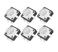 Cryfokt Interrupteur à Bouton-poussoir Tactile LED Durable, 20 Pièces, pour L'électronique, Matériau ABS, Longue Durée de Service (WHITE)