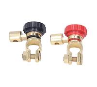 Cryfokt Interrupteur de Liaison de Terminal de Batterie, 2 Pièces, Isolateur de Puissance Antirouille Robuste pour RV ATV Bateau en Alliage de Zinc 100A
