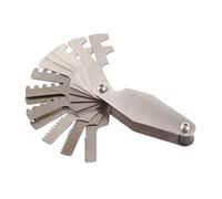 Cryfokt Jauge de Filetage Durable Whitworth, Outil de Mesure du Pas de Vis pour les Ouvriers D'atelier et les Amateurs de Bricolage (Gabarit de filetage en forme de T à 30 degrés)