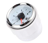 Cryfokt Jauge de Niveau de Carburant 190 Ohm, 8 Couleurs de (White Dial | Compteur de carburant marin, face en acier inoxydable 316L, universel 12V 24V, pour bateau moto camion