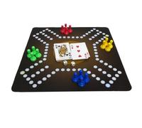 Cryfokt Jeu de Société Flying Chess, Course Stratégique Classique pour | Style arabe du Moyen-, planche en plastique en tissu de caoutchouc, 16 pièces avec 2 dés, 54 cartes, pour enfants et adultes
