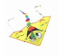 Cryfokt Jouet Classique de Dragon Triangulaire à Motif de Sourire, pour Jouer en Plein Air en Famille, Prairie, Matériau en Tissu