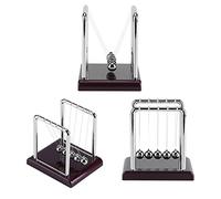 Cryfokt Jouet de Bureau de Pendule de Physique de Boule Magnétique Oscillante en Acier pour la Décoration de Bureau à la Maison, Cadeau de Jouet de Boules D'équilibre en Acier pour la Famille, Petites